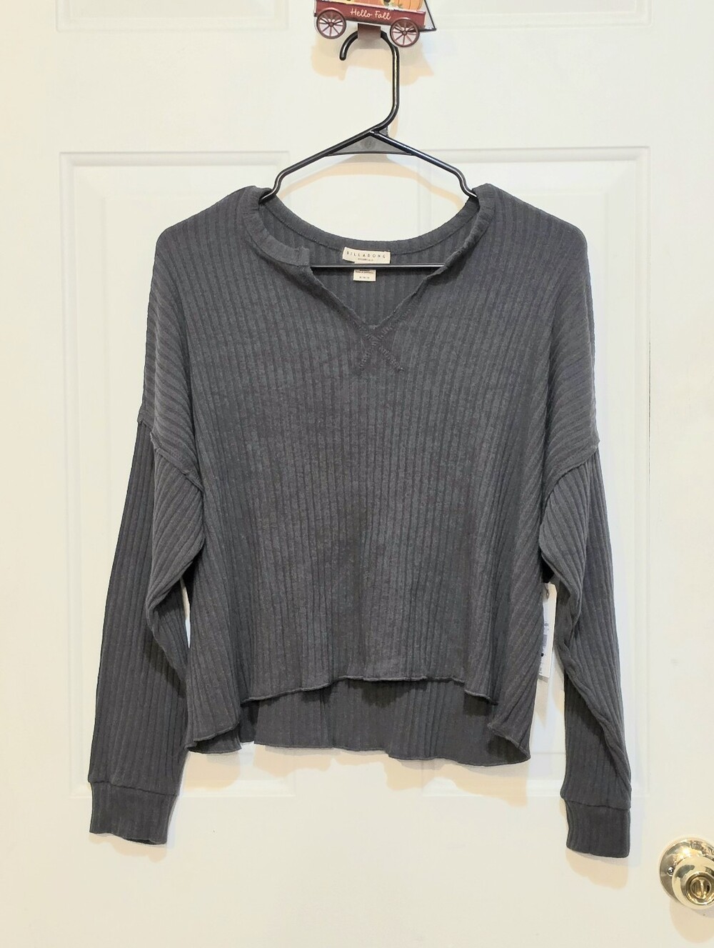 Billabong Ribbed Crew Sweater - Charcoal